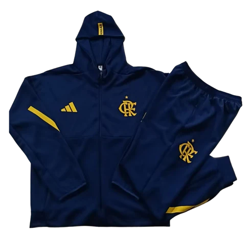 Conjunto Adidas Flamengo Azul e Amarelo - Treino