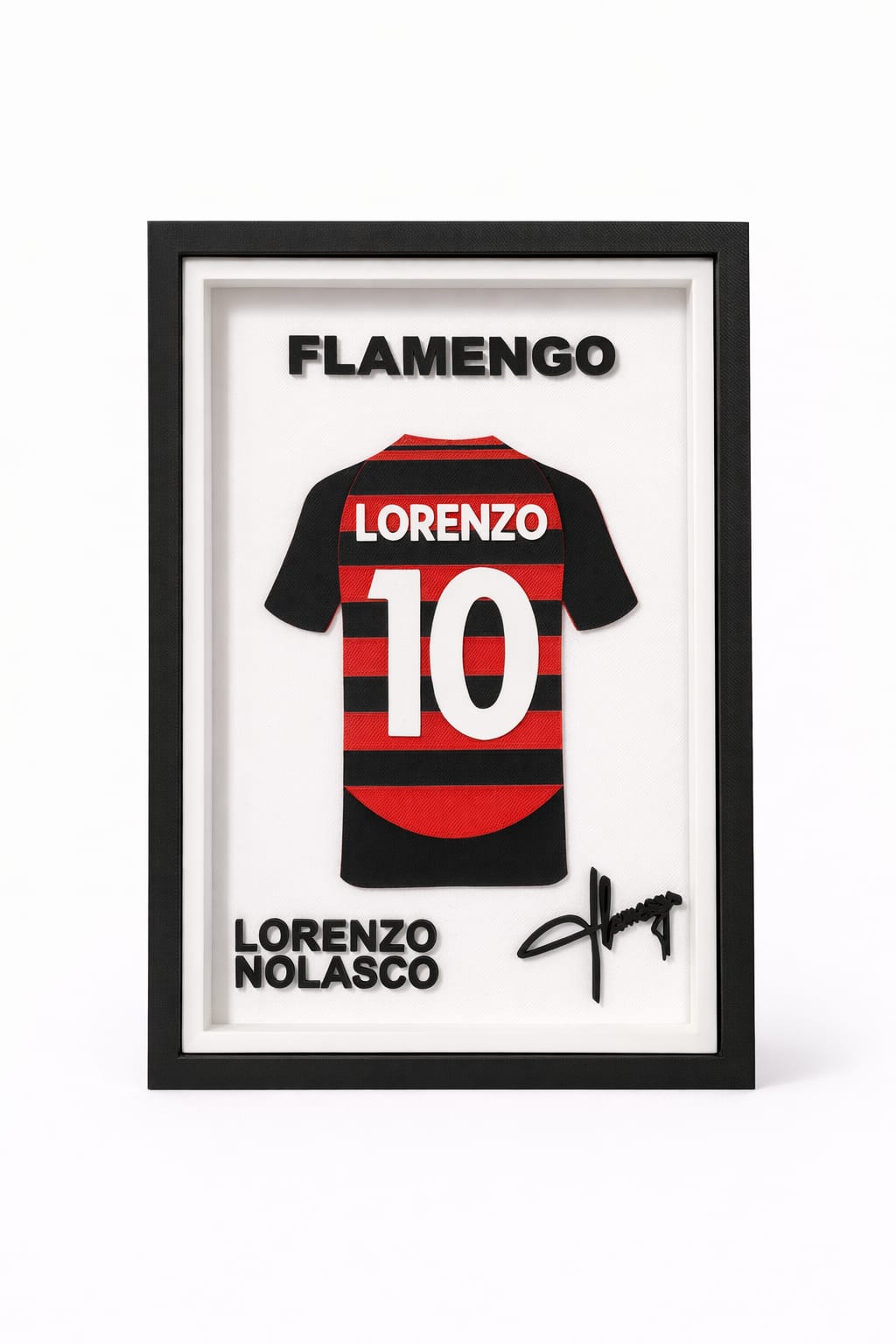 3D Custom Soccer Jersey Frame – Personalized Name & Number | Premium Finish