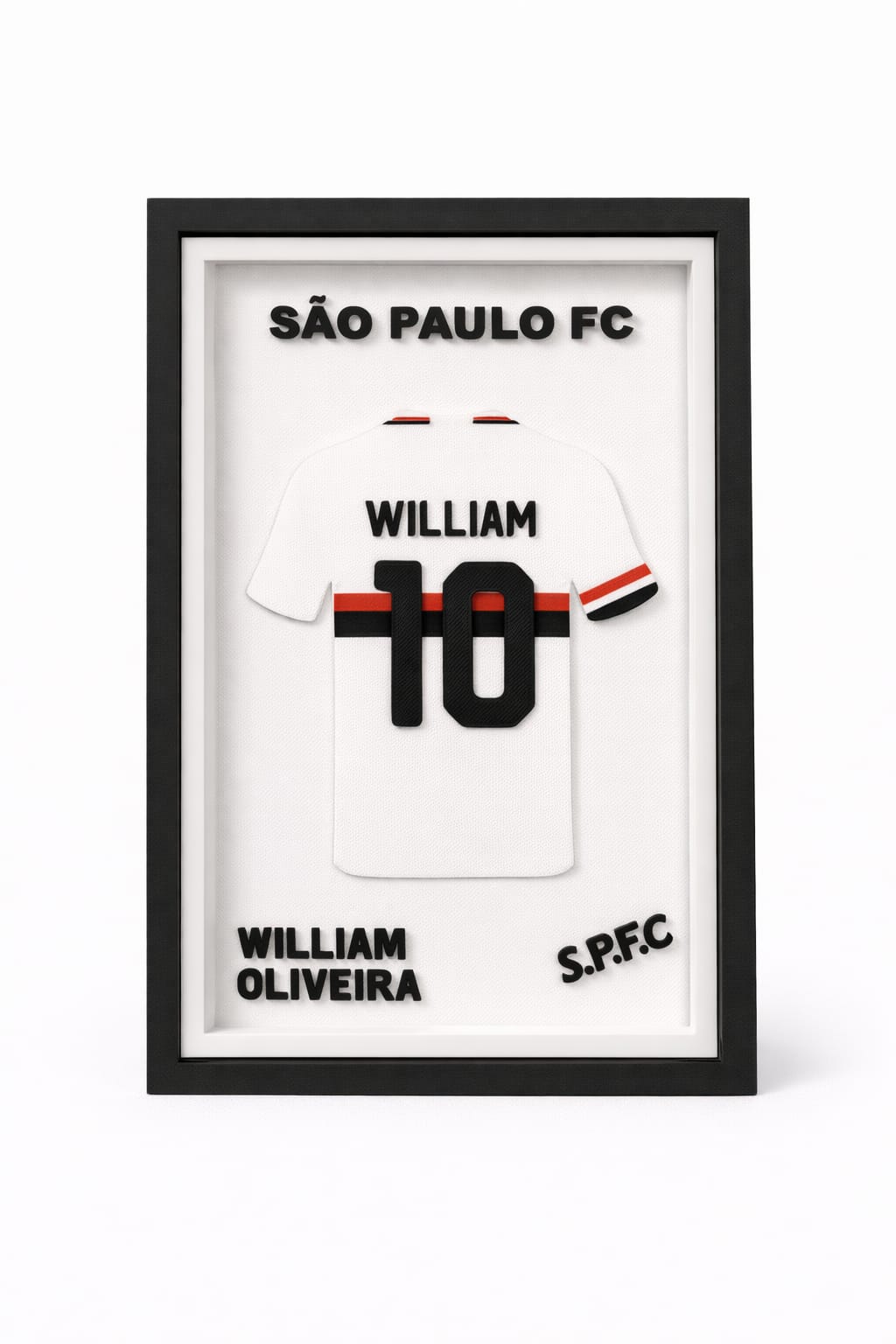 3D Custom Soccer Jersey Frame – Personalized Name & Number | Premium Finish