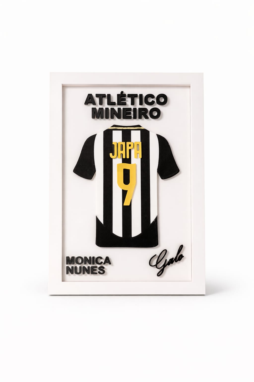 3D Custom Soccer Jersey Frame – Personalized Name & Number | Premium Finish