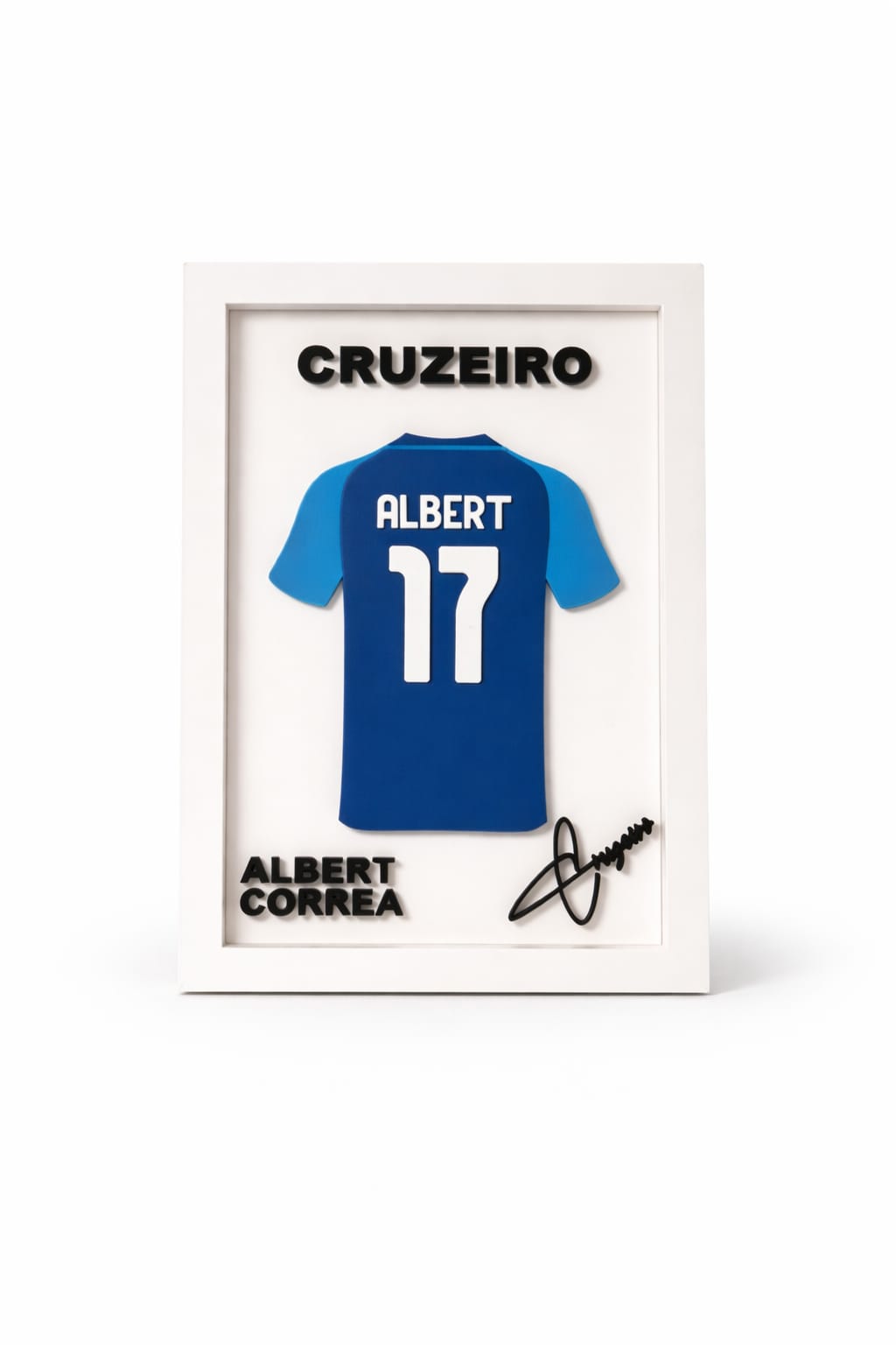 3D Custom Soccer Jersey Frame – Personalized Name & Number | Premium Finish